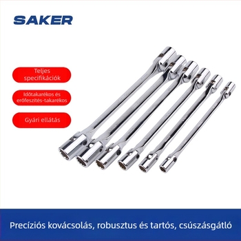 Tükörfényes, kétoldalas állítható diókulcs, 8–22 mm, univerzális forgó szerszám