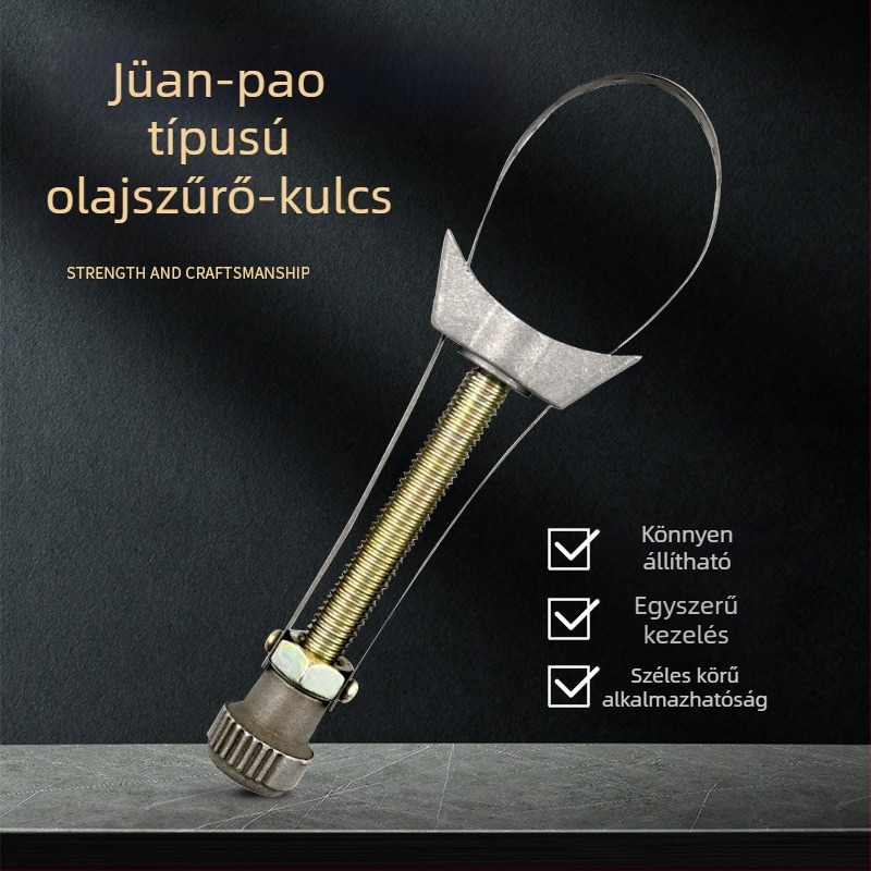 Autó olajszűrő kulcsa – állítható olajcseréhez, öntvény típusú acél szalag