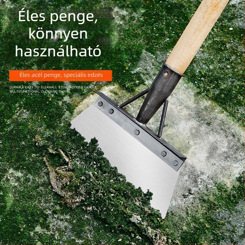 Mangán acél lapos ásó baromfi- és sertéstrágya tisztítására, jégkaparításra, falak tisztítására, mezőgazdasági tisztító eszköz