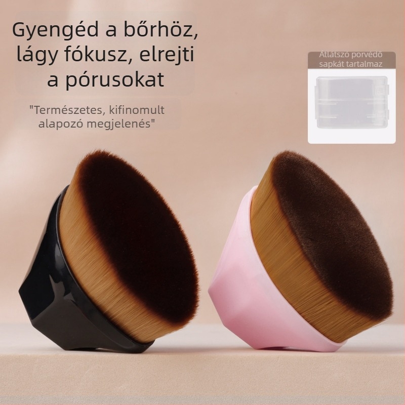 55-ös nyolcszögletű alapozó ecset, nagy négyszögletes fej, alacsony púderfelszívódás, hordozható, puha szálak