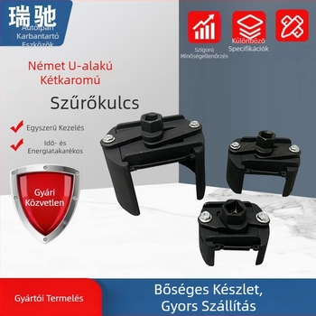 Német stílusú olajszűrő kupakkulcs, multifunkcionális, állítható a U-típusú szűrők szétszereléséhez