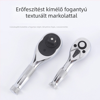 Szűk helyekhez tervezett gyorskioldású racsnis kulcs, dupla fejű mini racsnis kulcs, 1/4-inch meghajtású csatlakozókulcs