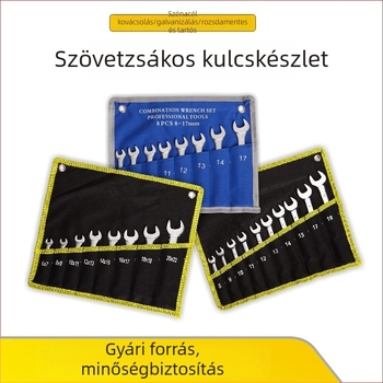 6–32 mm teljes körű kettős használatú kulcskészlet, konvex, sík és konkáv bordázott végződéssel