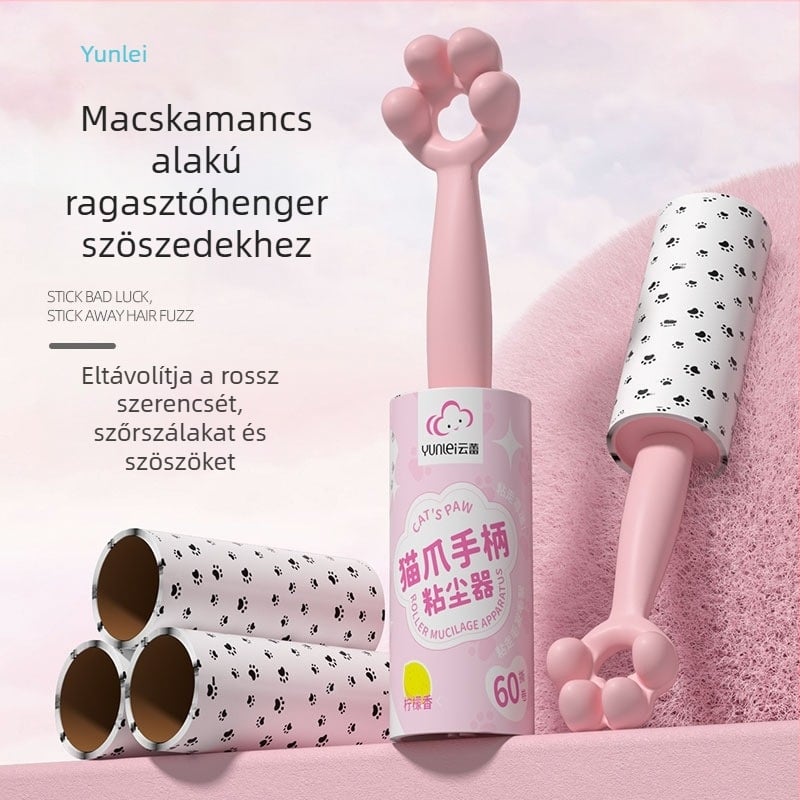 Yunlei ragadós haj-eltávolító roller, cserélhető tekercsekkel, macska szőr és ruhák tisztítására