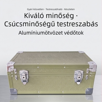 Alumínium-ötvözetű szerszámtároló készlet precíziós műszerekhez, testreszabható szerszámos doboz, dokumentumtároló, kis széf, hordozható tok