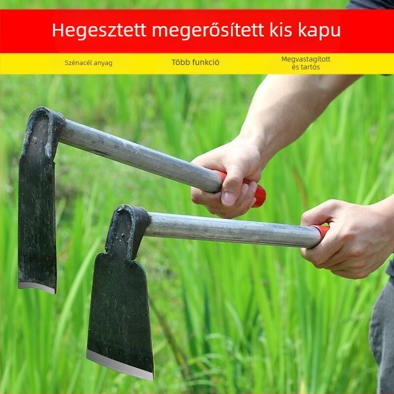 Teljes acélból készült gyomirtó kapa – kompakt kerti eszköz külső használatra, zöldségek ültetésére és bambusz hajtások ásására