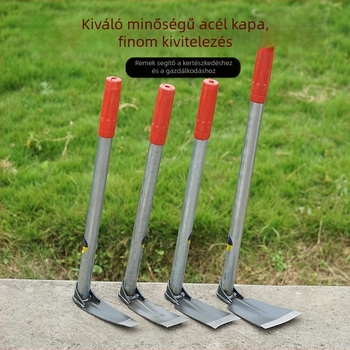 Mangán acél kerti kapa ültetésre és gyomlálásra virágok és zöldségek számára, vastagított egy darabból hegesztett kivitel