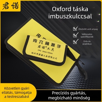 Oxford Bag sorozat hatszögletű imbuszkulcs készlet, ötvözött acéltból, metrikus méretek, hosszabbító markolattal
