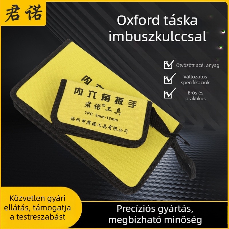 Oxford Bag sorozat hatszögletű imbuszkulcs készlet, ötvözött acéltból, metrikus méretek, hosszabbító markolattal