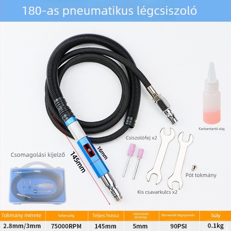 Speed Leopard pneumatikus csiszoló toll, ipari színvonalú gravírozó és polírozó eszköz kis formákhoz