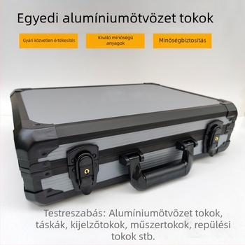Hordozható alumíniumötvözetből készült merev falú eszköz- és berendezés-készlet, testreszabható szerszámkészlet és hardver-tároló