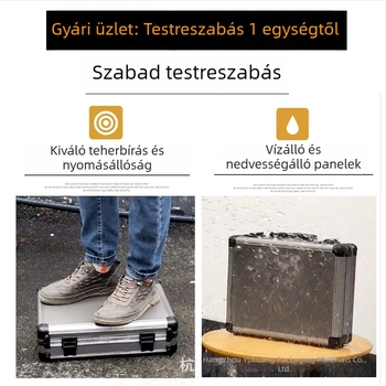 Hordozható alumíniumötvözetből készült merev falú eszköz- és berendezés-készlet, testreszabható szerszámkészlet és hardver-tároló