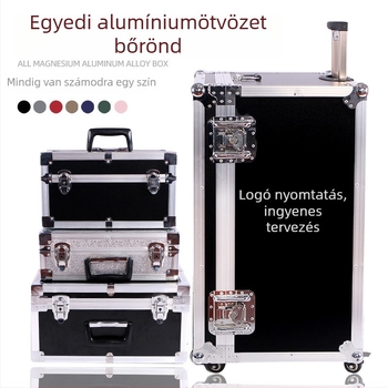 Személyre szabott alumínium ötvözetű eszköztároló doboz, nagy méretű repülőtok vastagított falakkal és ütéscsillapító kivitel