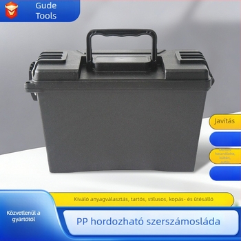 GD26S Kompakt műanyag szerszámkészlet-tároló doboz zárható, kültéri vadászathoz