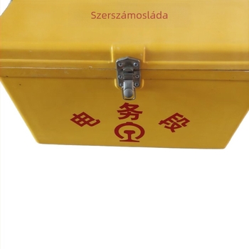 Vasúti villanyszerelő szerszámtartó, fémdoboz jelzőberendezésekhez