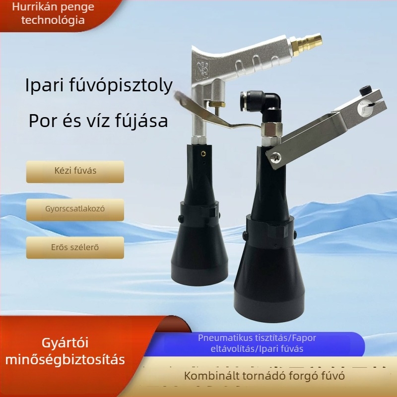 Magasnyomású pneumatikus tisztítópisztoly por- és vízeltávolítással és szárítással