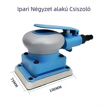 75x100 négyzetes pneumatikus csiszoló- és polírozógép felületfiniseléshez, narancs héj textúra, autóipari alkatrészekhez és bútorokhoz.