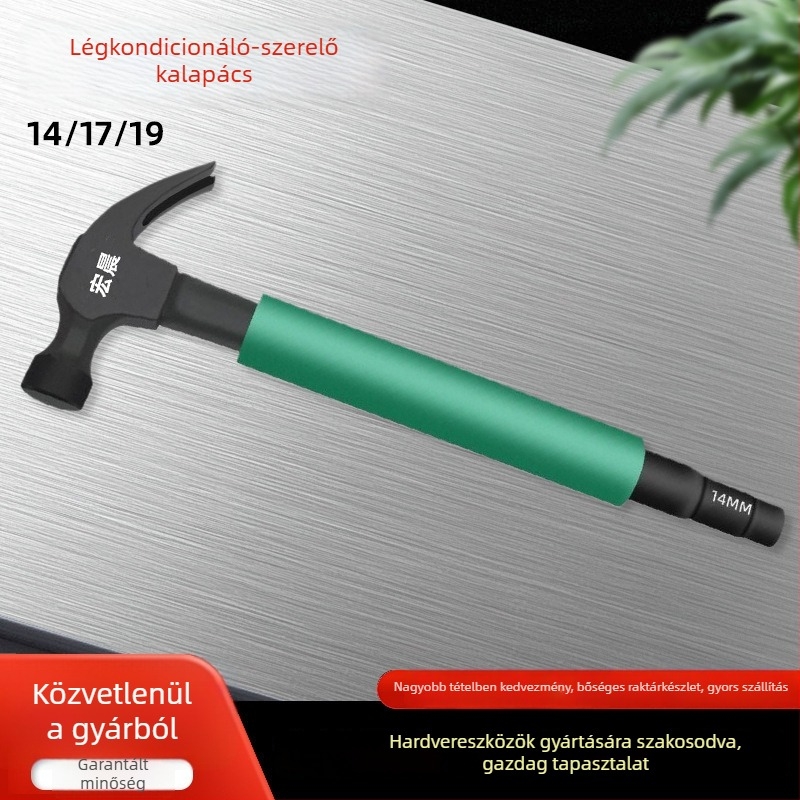 Kalapács foglalattal klímaberendezés szereléséhez, expanziós csavar kalapács, 14/17/19 mm