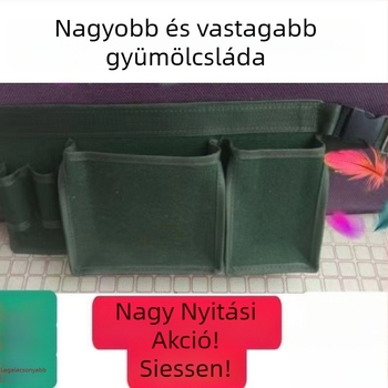 Vászon szerszámtáska övre, masszív, nagy kapacitású, többfunkciós övtáska faipari és szerelési munkákhoz.