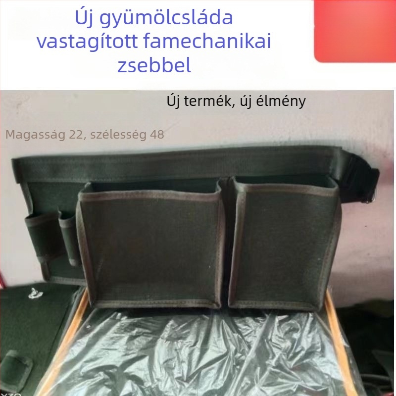 Vászon szerszámtáska övre, masszív, nagy kapacitású, többfunkciós övtáska faipari és szerelési munkákhoz.