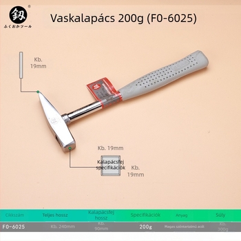 FO-6025 Szerelőkalapács, mini kalapács, 200 g, fej magas széntartalmú acélból
