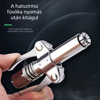 Kettős fogaskerekű olajinjektáló fej zsírpisztolyhoz, univerzális töltőfej, kézi eszköz