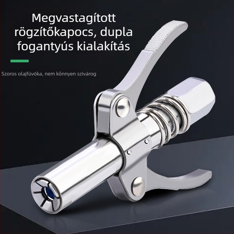 Kettős fogaskerekű olajinjektáló fej zsírpisztolyhoz, univerzális töltőfej, kézi eszköz