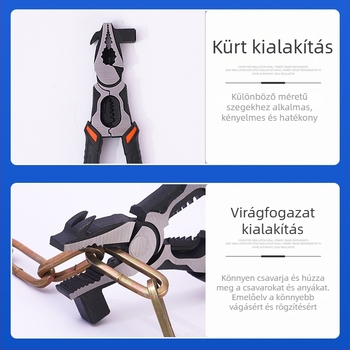 9 hüvelykes multifunkcionális fogó kalapácsfejjel, ipari minőségű, elektromunkásoknak