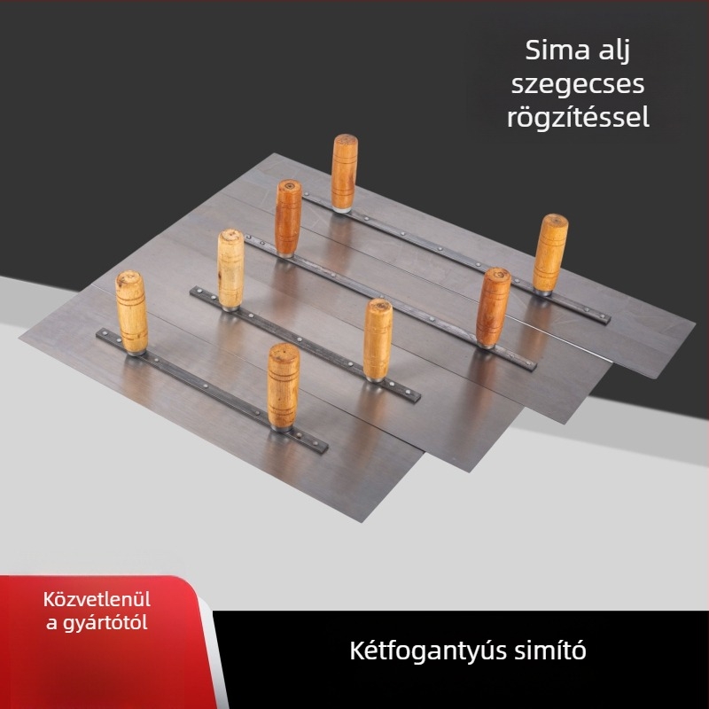 Kétkezes nagy vas glettvas, kék acél (45–60 hüvelyk)