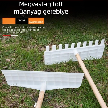Műanyag 7-fogú mezőgazdasági gereblye: fűhöz, gabonaszárításhoz és levelekhez
