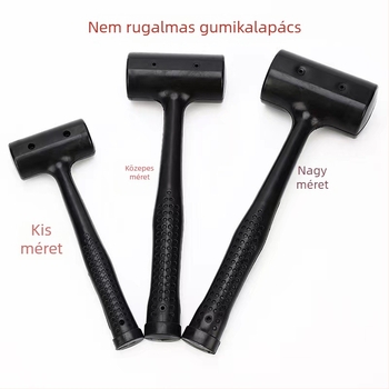 Nem rugalmas gumikalapács csempék felületéhez, ütésálló, műanyag fej és nyél, 270 mm hosszú