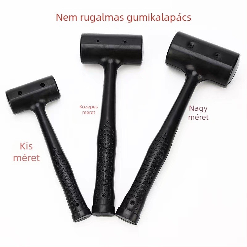 Nem rugalmas gumikalapács csempék felületéhez, ütésálló, műanyag fej és nyél, 270 mm hosszú