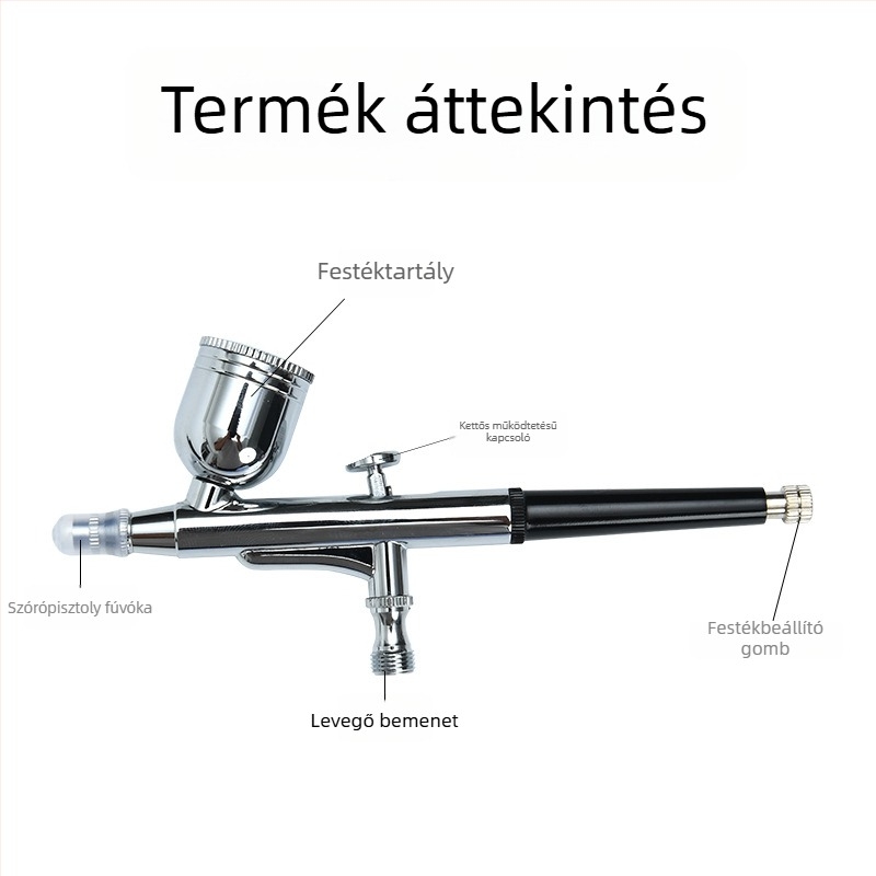 130‑modell porlasztó pumpával kezdőknek, 0,2–0,3 mm fúvóka festéshez és művészeti alkotáshoz