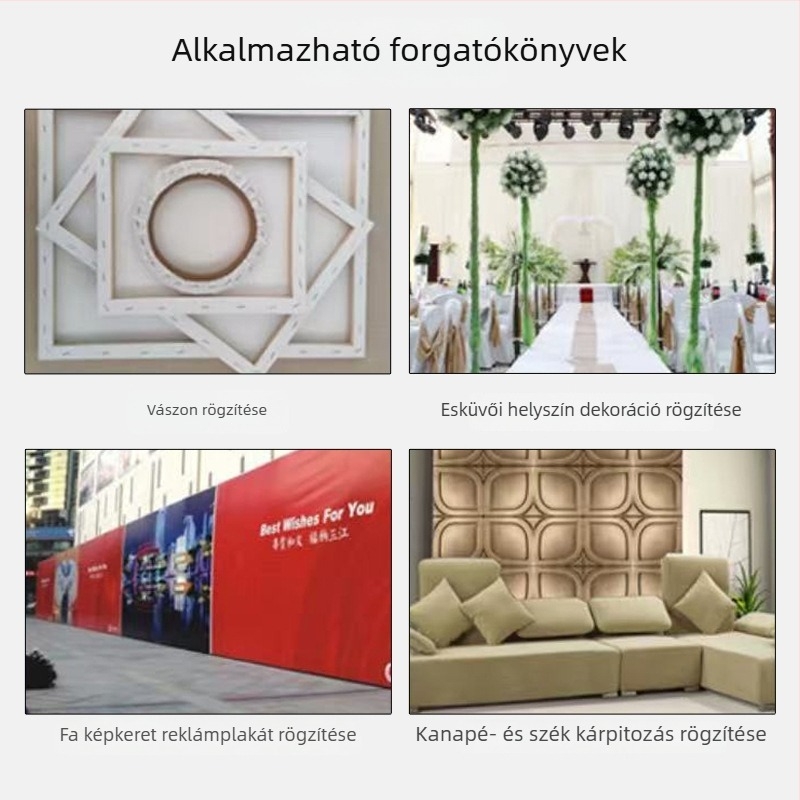 Kézi szegbelövő pisztoly, modell 1008F, keretekhez, fényképekhez és ács-munkákhoz