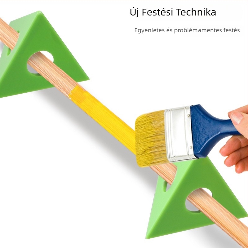 Faipari háromszög festőtartó, levehető, kettős funkciójú felső rúddal, felülettel a fa panel permetezéséhez és lábtámasz