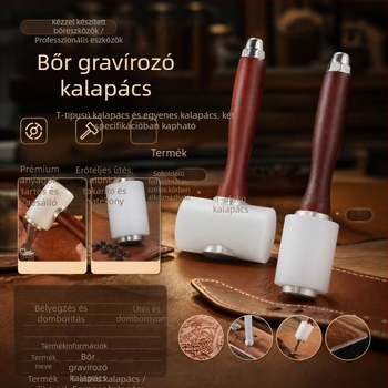 Nylon bőr gravírozó kalapács DIY bőrművességhez