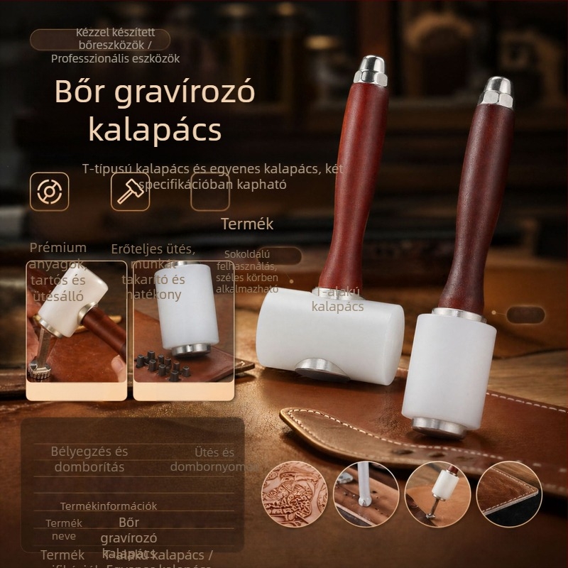 Nylon bőr gravírozó kalapács DIY bőrművességhez