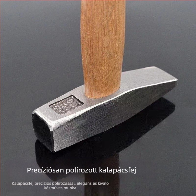Fa nyelű szerelőkalapács, lapos fej — többfunkciós kalapács építéshez és elektromos szereléshez