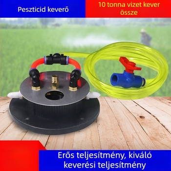 Légenergiával hajtott mezőgazdasági keverő és automata permetező