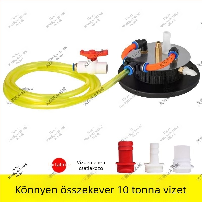 Légenergiával hajtott mezőgazdasági keverő és automata permetező