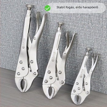 Ipari színvonalú többfunkciós fogó tűhegyes és kerek végű, C-típusú szorító, erőfeszítést kímélő kialakítás