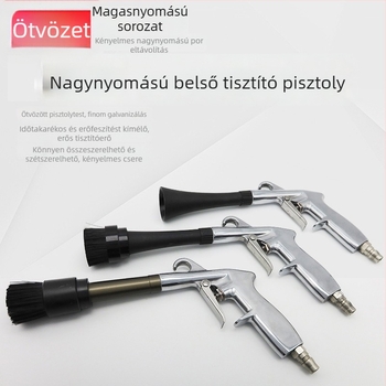 Sűrített levegős, magasnyomású belső tisztítópisztoly autóülésekhez és belső felületekhez, habspray és poreltávolító eszköz