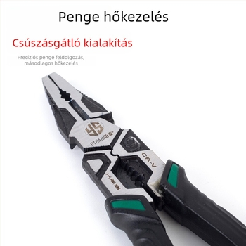 9 hüvelykes ipari minőségű multifunkciós fogó villanyszerelők számára, tűhegyes és lapos szájú