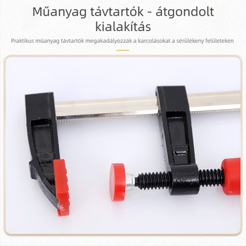 Német stílusú nehéz asztalos szorító, F alakú rögzítő, panelokhoz, G-szorító és F-szorító, magas széntartalmú acélból