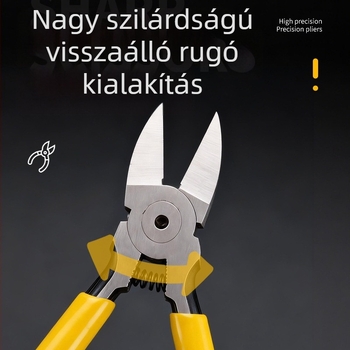 Krom-vanádium acél huzalvágó és villanyszerelő fogó, 5in/6in, diagonális vágás, ferde szájú, ipari minőség