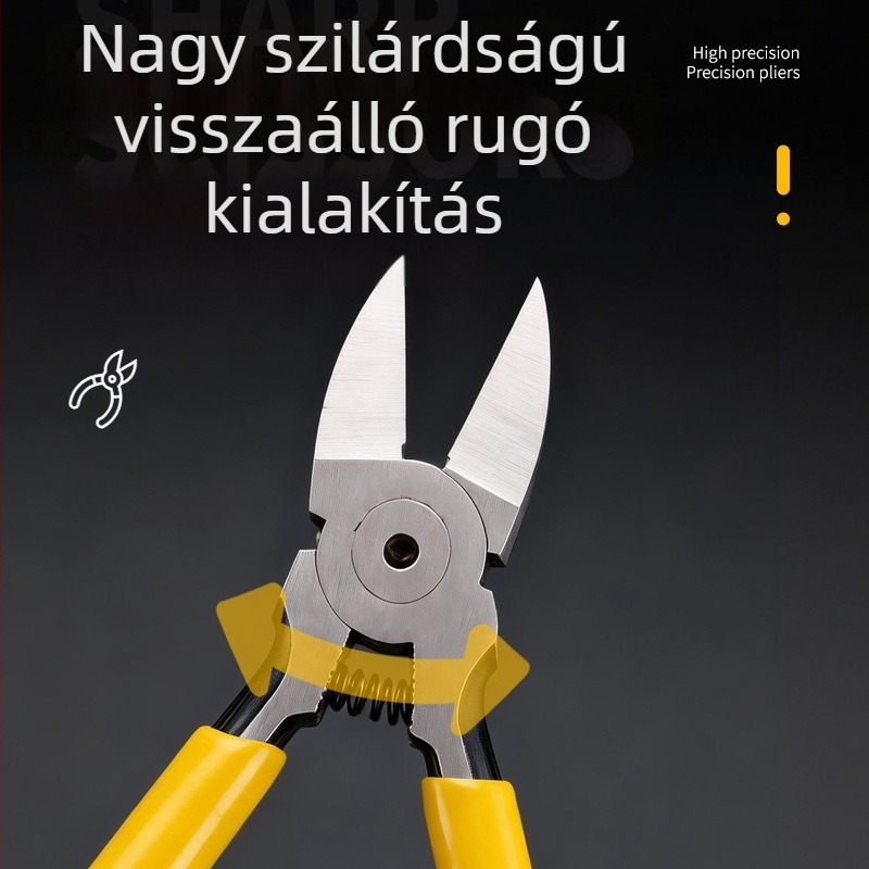 Krom-vanádium acél huzalvágó és villanyszerelő fogó, 5in/6in, diagonális vágás, ferde szájú, ipari minőség