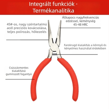 Mini fogak nélküli csipesz, 5 hegye, kézzel készített, multifunkcionális, lapos és kerek orrú ékszer-gyöngyökhöz