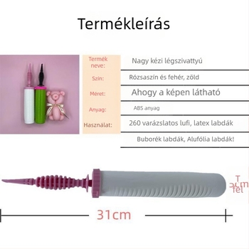 Kézi ballonfújó hosszú csővel – nagy kétirányú pumpa