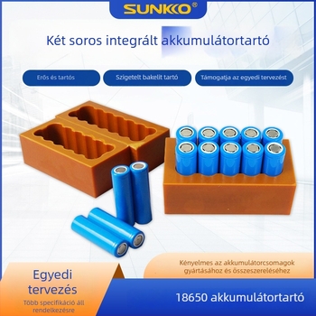 18650/26650/32650 akkumulátor csipesz, kétsoros integrált rögzítő tartó Li-ion akkumulátorokhoz