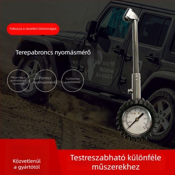 Magas pontosságú hosszú csövű mechanikus guminyomásmérő légkieresztő funkcióval